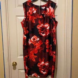 Beautiful floral dress. Figure flattering (22W)